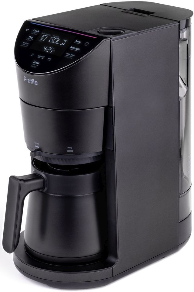 GE Profile™ 10 Cup Carbon Black Countertop Coffee Maker with Smart Grind and Podless Single Serve-1