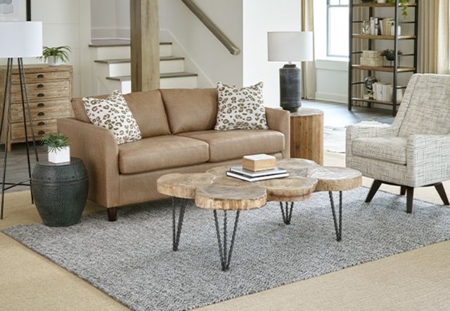 Best® Home Furnishings Customizable Bayment Leather Full Sofa Sleeper with Espresso Legs-3