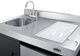 Summit® 63" Black and Stainless Steel All-In-One Kitchenette-5
