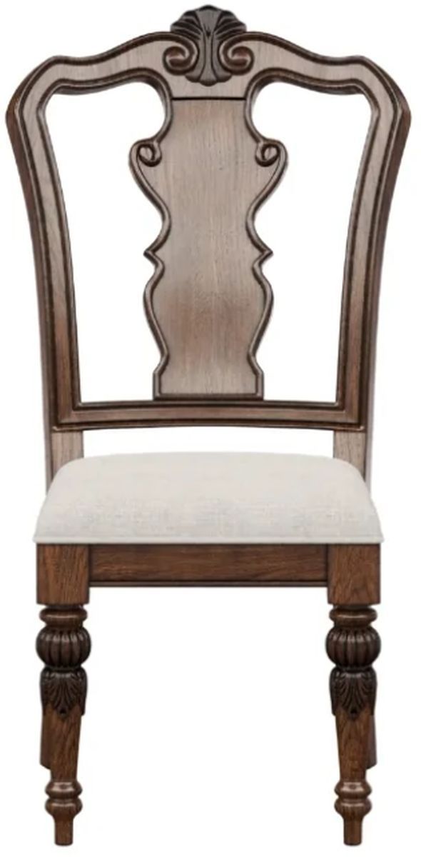 Bernards Coventry Beige/Brown Upholstered Side Chair-2