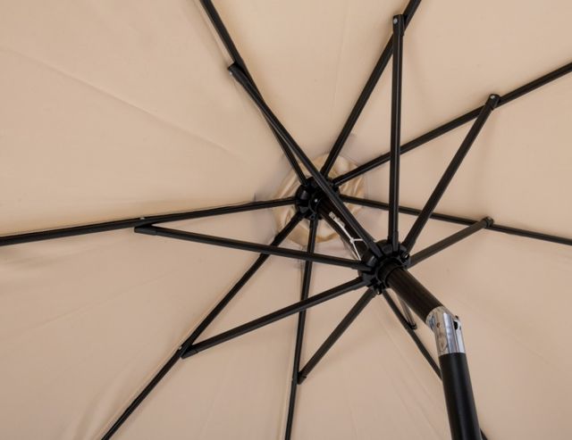 Meridian Furniture Amalfi Beige/Black Aluminum Outdoor Patio Umbrella-4