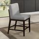 ACME Furniture Edwyn 2-Piece Espresso/Gray Upholstered Counter Height Dining Stool Set-1