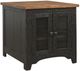 Signature Design by Ashley® Valebeck Light Brown End Table with Rustic Black Base-0