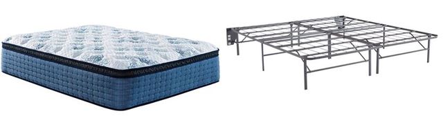 Sierra Sleep® by Ashley® Mt Dana 2-Piece Hybrid Euro Top and Better than a Boxspring Foundation Queen Mattress Set-0