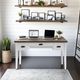 Legends Home Hampton Barnwood/Jasmin White Writing Desk-1