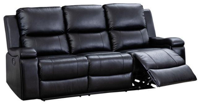 Mazin Furniture Maddox Black Reclining Sofa-1