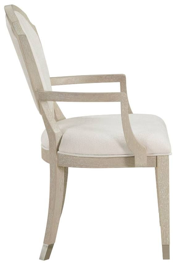 Homelegance® Genoa Ivory/Light Oak Dining Arm Chair-3