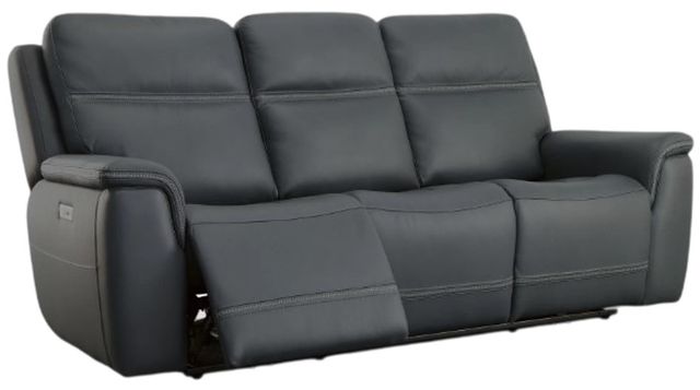 Flexsteel® Sawyer Dark Blue Power Reclining Sofa with Power Headrests and Lumbar-1