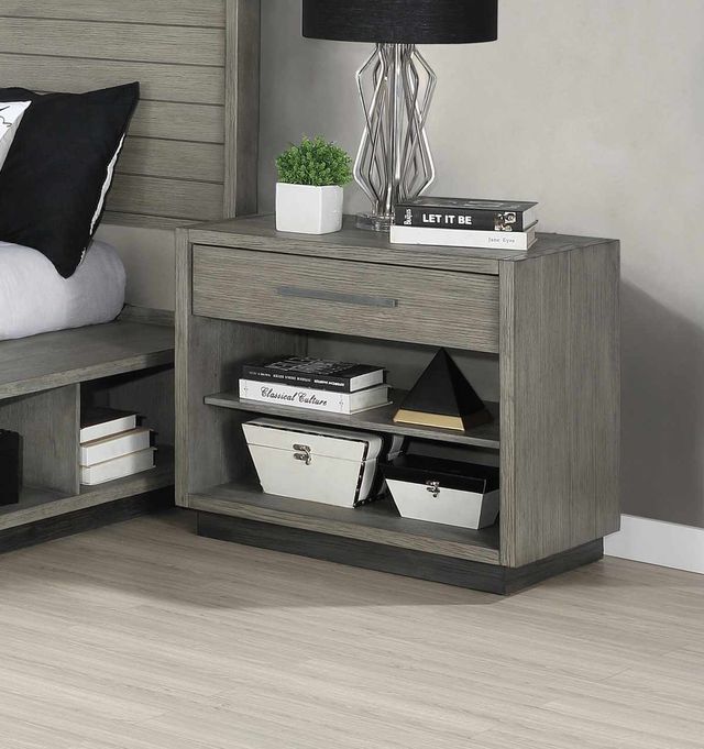 Coaster® Derbyshire Grey Oak Nightstand-1
