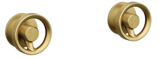 KOHLER® Components® Vibrant Brushed Moderne Brass Bathroom Sink Faucet Industrial Handle Trim-0