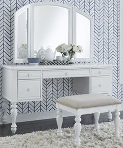 Liberty Furniture Summer House I 3-Piece Oyster White Vanity Set