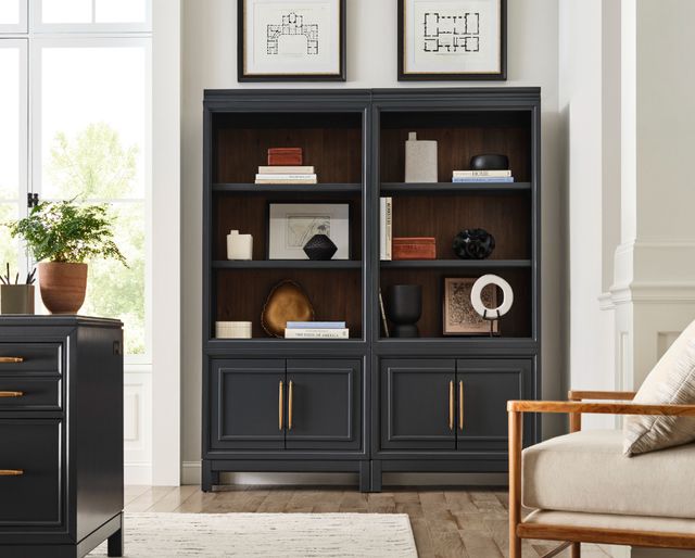 aspenhome® Alexander Midnight Door Bookcase-1