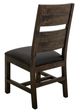 International Furniture Direct Dark Teak Stained Dark Side Chair-2