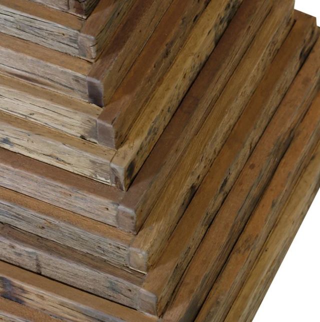 StyleCraft Natural Trellis Pyramid Console Table-2