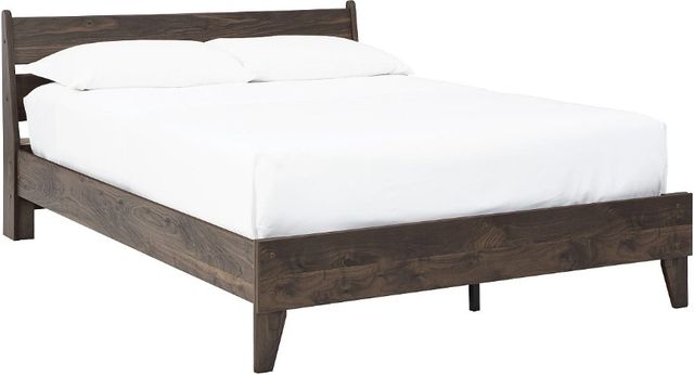 Signature Design by Ashley® Calverson Mocha Full Panel Platform Bed-0