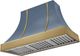 AGA Cascade 48" Stone Blue Wall Mounted Range Hood  with Antique Brass Trim-0
