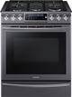 Samsung 30" Fingerprint Resistant Black Stainless Steel Slide In Gas Range-0