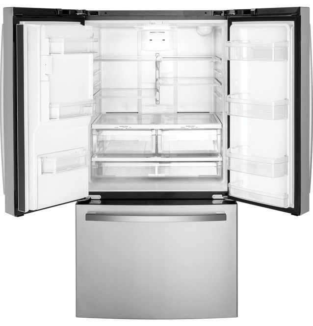 GE® 36" 25.6 Cu. Ft. Fingerprint Resistant Stainless Steel French Door Refrigerator-2