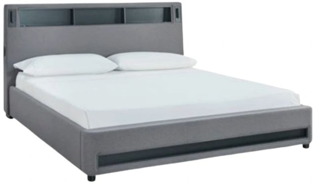 Signature Design by Ashley® Verishaw Gray Full Upholstered Panel Bed-0