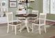 TEI SmartBuy Antique White/Walnut Round Dining Table-1