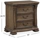 Magnussen Home® Durango Willadeene Brown 3-Drawer Nightstand-2