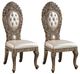 ACME Furniture Constantine 2-Piece Brown/Gold Side Chair Set-0