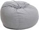 CordaRoy's® Light Gray Fabric Full Outdoor Bean Bag Chair-0