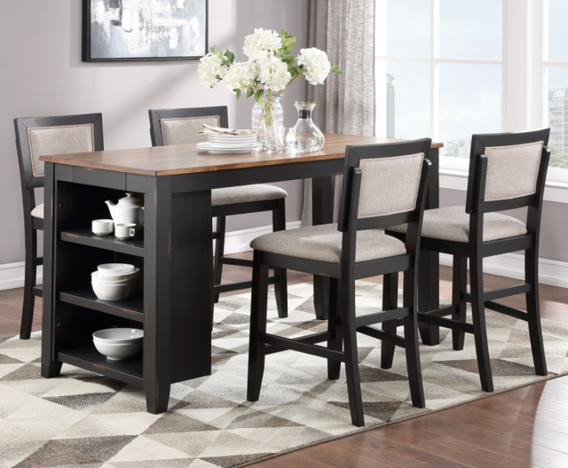 Winners Only® Woodbridge 2-Piece Ebony Bar Stool Set-1