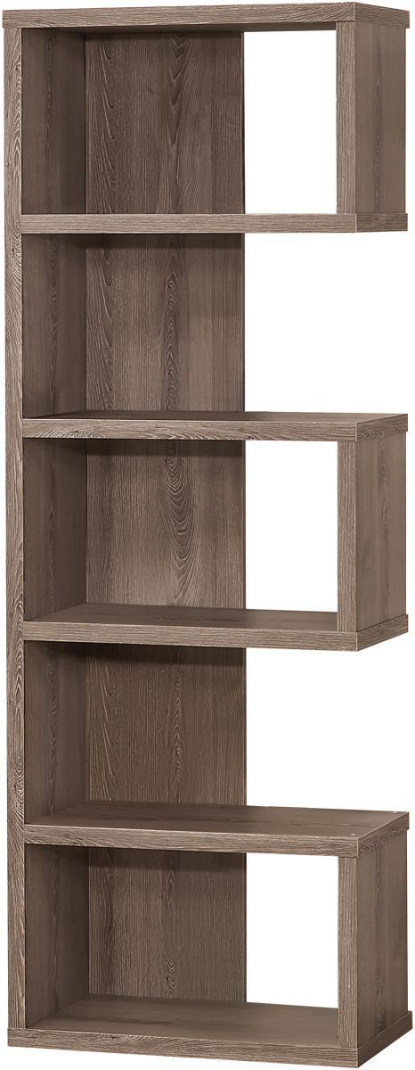 Coaster® Joey Weathered Grey 5-Tier Bookcase