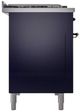 Ilve® Nostalgie II Series 48" Midnight Blue Pro Style Dual Fuel Range-3