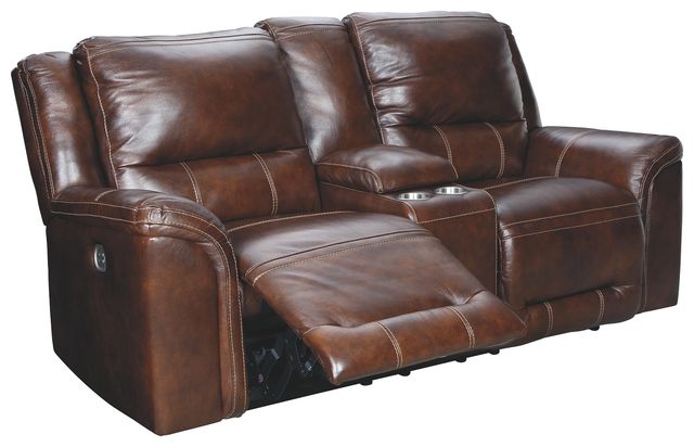 Signature Design by Ashley® Catanzaro Mahogany Power Reclining Loveseat-0