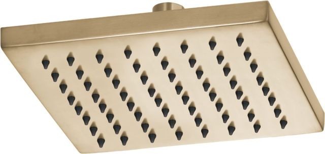 Brizo Essential™ Brilliance® Luxe Gold® 8" Linear Square Single-Function Raincan Shower Head-0