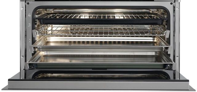 Wolf® M Series Contemporary 30" Black Single Electric Wall Oven-1