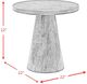 Elements International Bellini White Round Occasional End Table-2