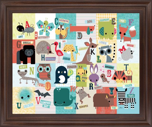 Classy Living Playful Alphabet Parade Wall Art-0