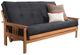 Kodiak Furniture Suede Black 8" Coil Hinged Innerspring Full Futon Mattress -0