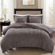 Olliix by Madison Park Sloan Grey King/California King Plush Down Alternative Comforter Mini Set-0