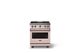 Viking® 5 Series 30" Blush Pro Style Gas (NG) Range with Polished Chrome Trim-3