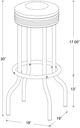 Coaster® Retro 3-Piece Silver/White Bistro Pub Bar Table Set-4