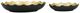 A & B Home 2-Piece Black/Gold Metro Gilded Decorative Plate Set-1
