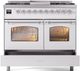Ilve® Nostalgie II Series 40" White Pro Style Dual Fuel Range-4