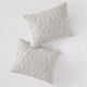 Olliix by Madison Park Grey King/California King Laetitia Tufted Cotton Chenille Medallion Duvet Cover Set-5