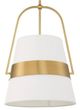 Uttermost® Harness Warm Brass/White Pendant-4