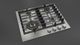 Fulgor Milano Matteo 400 Series 24" Brushed Stainless Steel Gas Cooktop with Polished Brass Burners-2