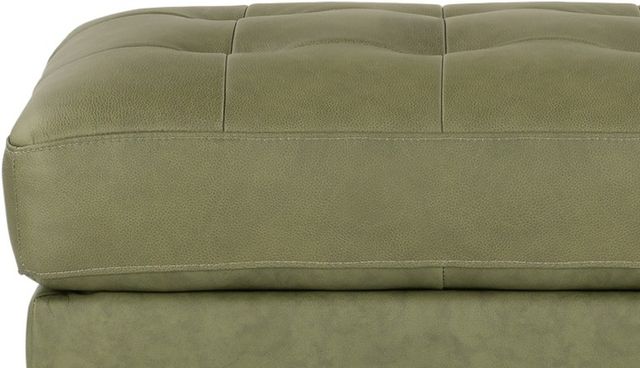 Leather Italia™ Cambria Vaughn Green Clover Ottoman-1