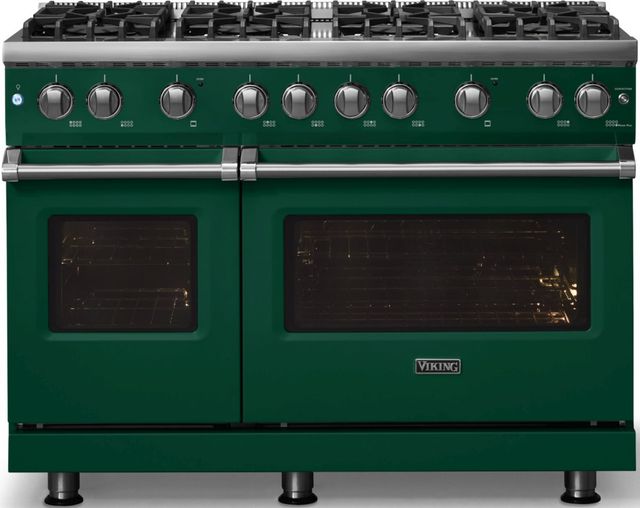 Viking® 5 Series 48" Ivy Pro Style Gas (LP) Range with Polished Chrome Trim-3