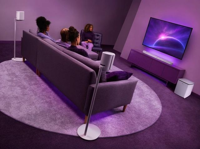 Bose® Lifestyle White Smoke Floor Stand-1