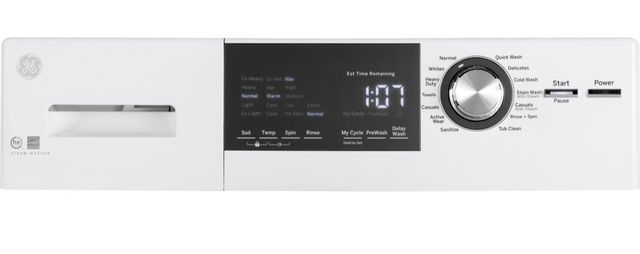 GE® 2.4 Cu. Ft. White Front Load Washer with Steam-3