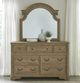 Liberty Furniture Magnolia Manor Weathered Bisque Dresser and Mirror-1