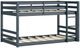 HH2 Home Campbell Navy Twin Floor Bunk Bed with Ladder-4